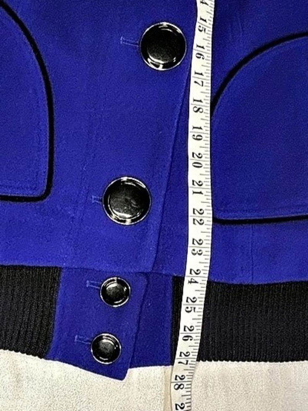 🇨🇦 Soia & Kyo Canadian Designer Royal Blue Wool Jacket Size M - Picture 12 of 14